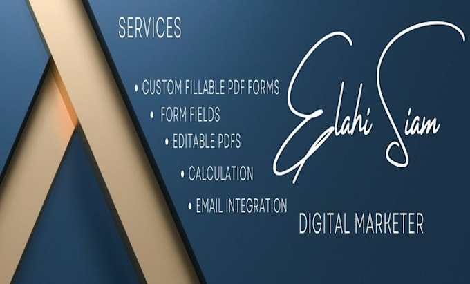 develop fillable PDF form or make it editable PDF