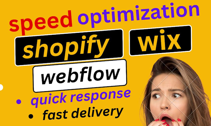 speed up wix shopify webflow website within 24 hours