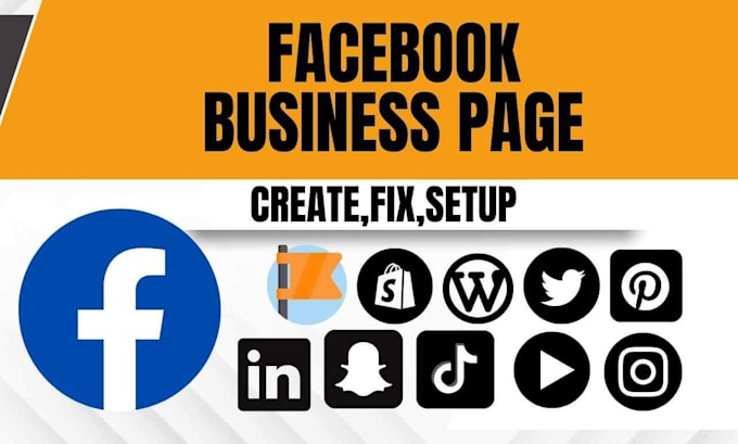 do facebook business page create , social media pages and accounts setup