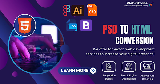 do PSD to HTML conversion, fully responsive and SEO friendly