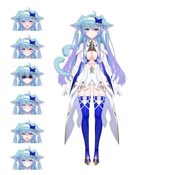 design and draw live2d vtuber model