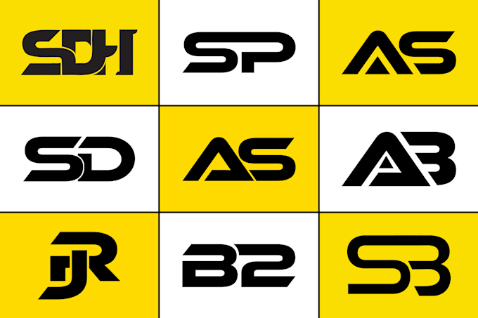 design a modern minimalist monogram or initial letter logo