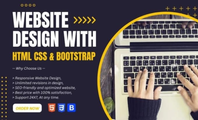 Design a professional website landing page using html5 and css by Maham ...