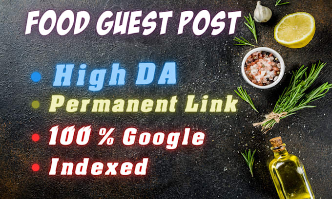 do food guest post with high authority backlinks