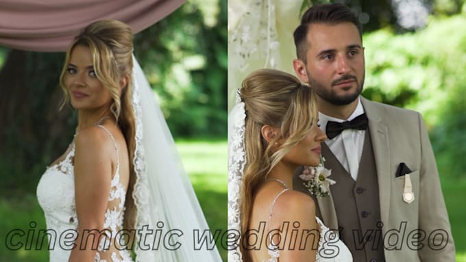 wedding video editing with cinematic look