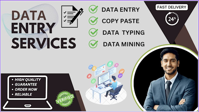 do accurate data entry, copy paste, typing