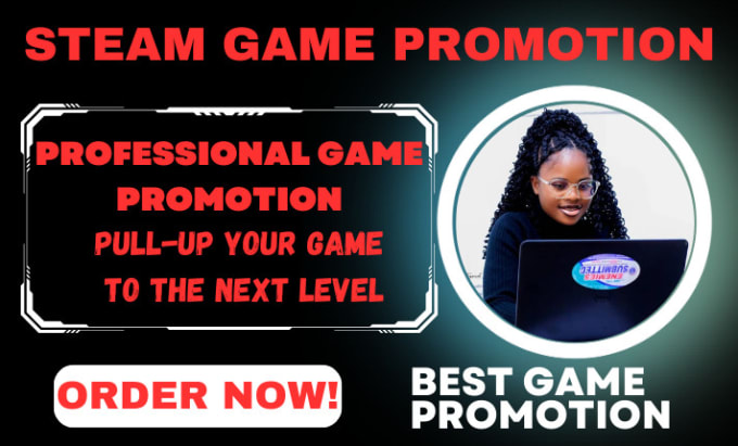 I will promote your steam game, roblox game, game promotion