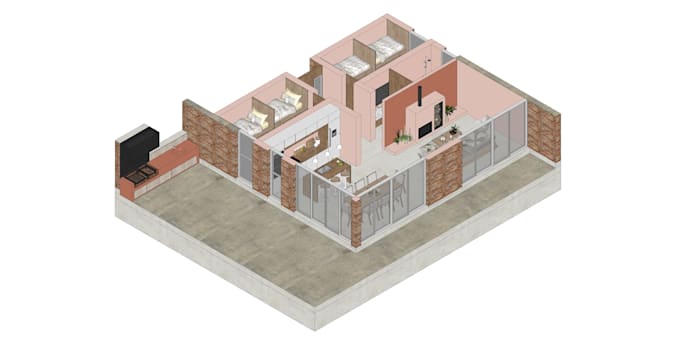 modelado arquitectonico 3d de interior o exterior