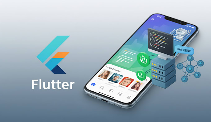 make flutter app with backend