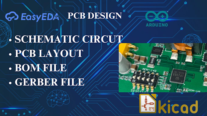 make you the schematic circuit and the pcb design