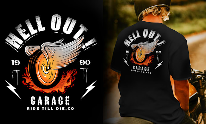 create motorcycle club and garage logo design