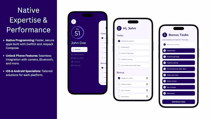 design and build an ios and android mobile app
