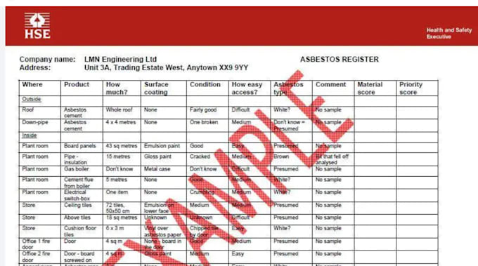 audit your asbestos register data