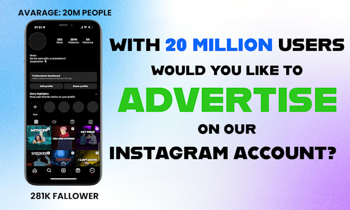 advertise on our instagram page