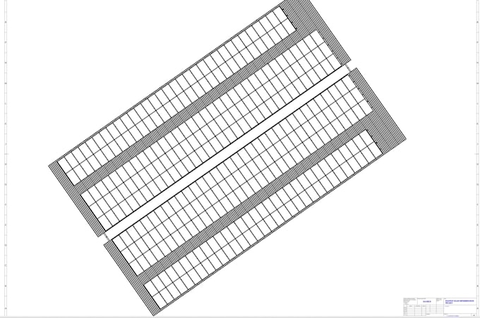 design solar panel array plant with mounting details
