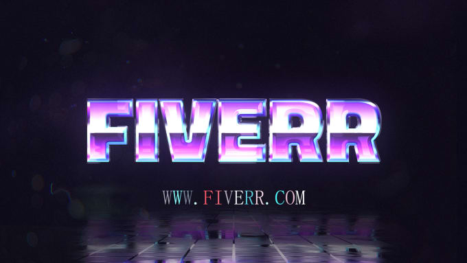 Make vhs 80s retro, neon style 2d, 3d logo intro video by Retro_art