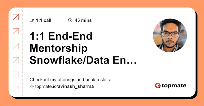 provide mentorship snowflake data engineering 3 months
