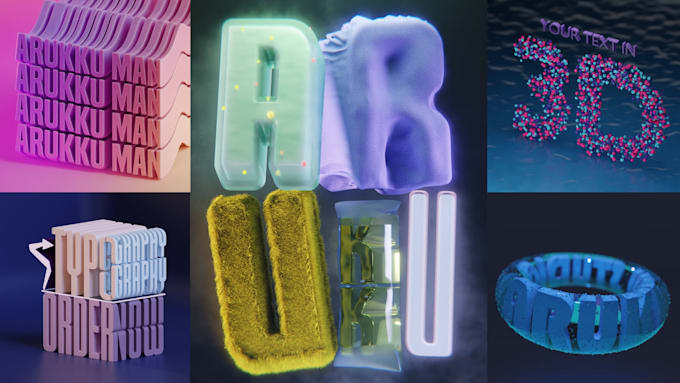 do 3d text animation in 4k for banner,poster, graphic design