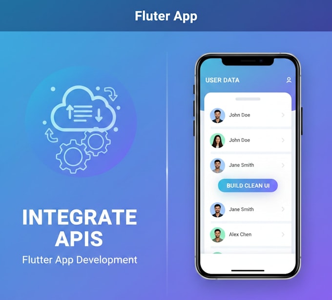 integrate apis into your flutter app and build clean UI screens