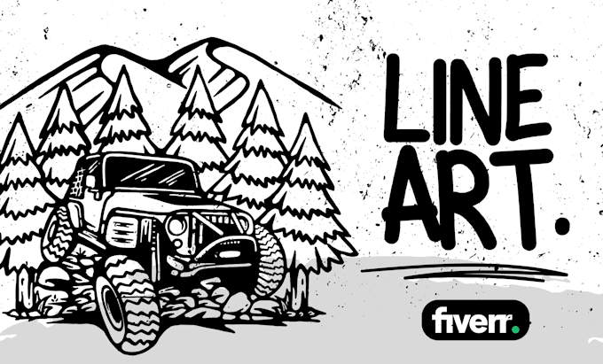 outline illustrations of your image, detailed line art