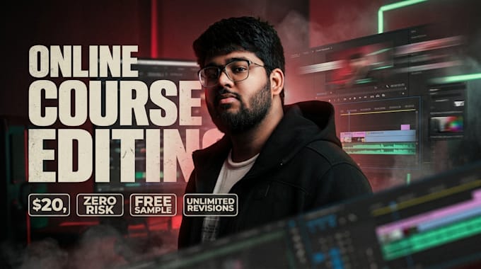 do video editing for online course training video educational course content