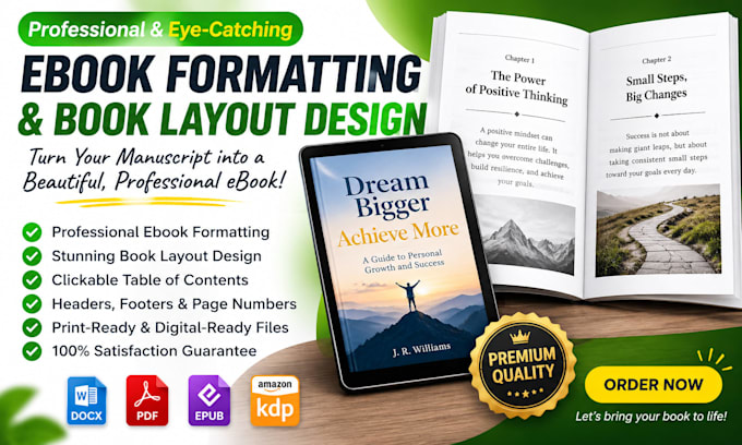convert pdf to epub and ebook layout design