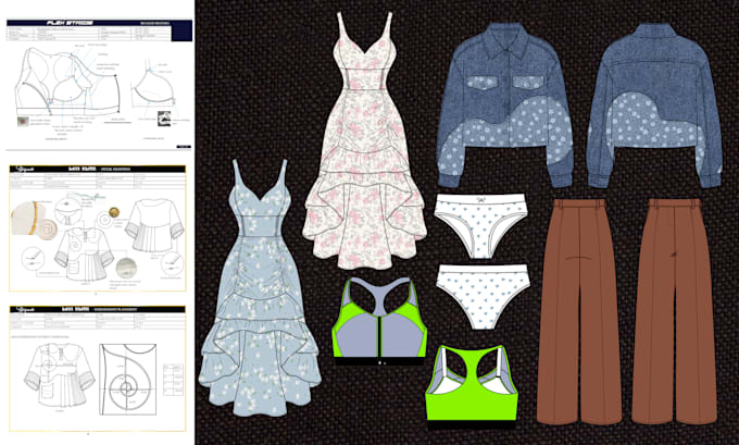 do professional factory ready fashion tech packs for you