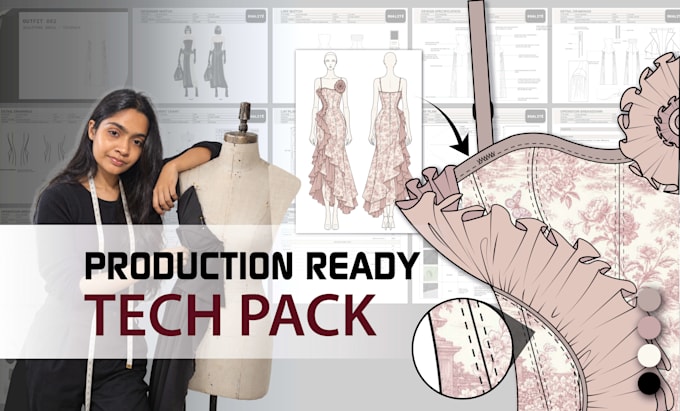 create tech packs and technical flats for fashion clothing