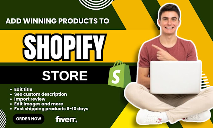 add winning products to shopify store