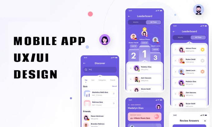 Design ios and android mobile app ui ux by Ninjaui | Fiverr