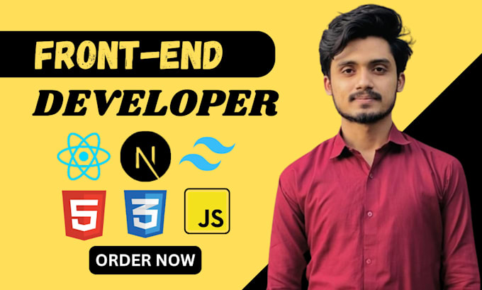do responsive frontend web development with react js, next js, html css
