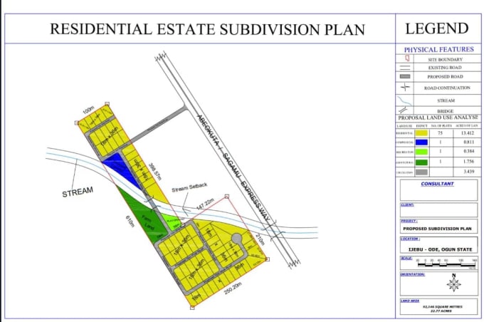 plano de subdivisión