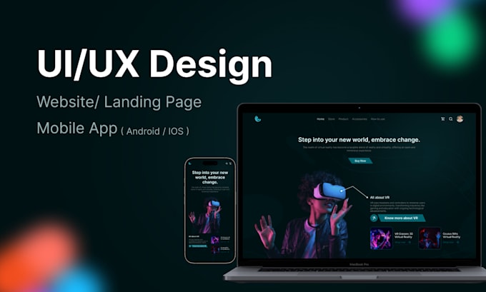 Build top notch website landing page and mobile app design ui ux design ...