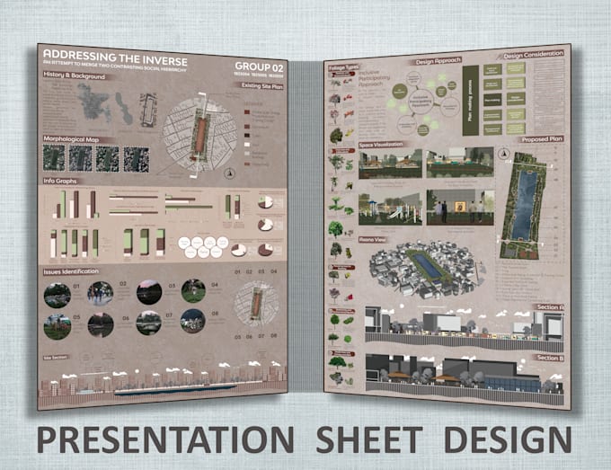 design architecture  boards, presentation sheets and posters