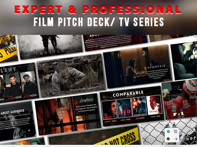 Design film pitch deck lookbook screenplay tv show investor pitch