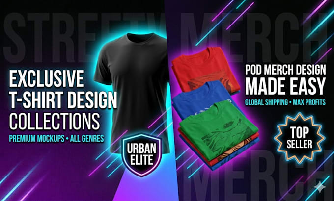design modern custom tshirt streetwear and typograph designs