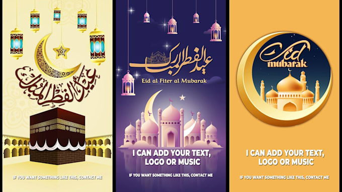 create a stunning eid mubarak video greeting