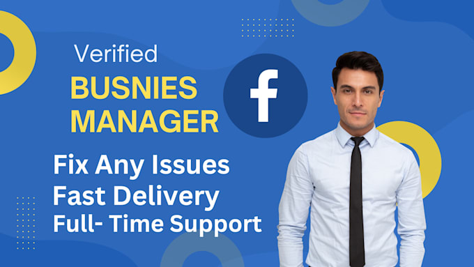 fix and provide facebook business manager with profile