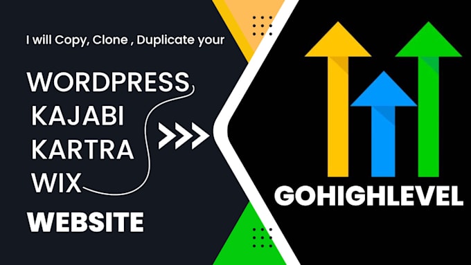 clone, copy, wordpress, wix, kartra website to gohighlevel