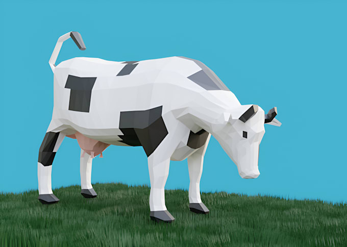 create 3d low poly animals for games, web, or animation