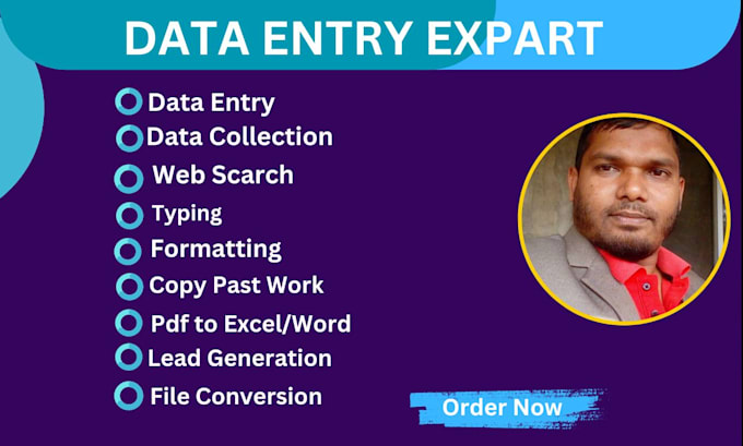 do accurate data entry, online research, typing and copy paste job