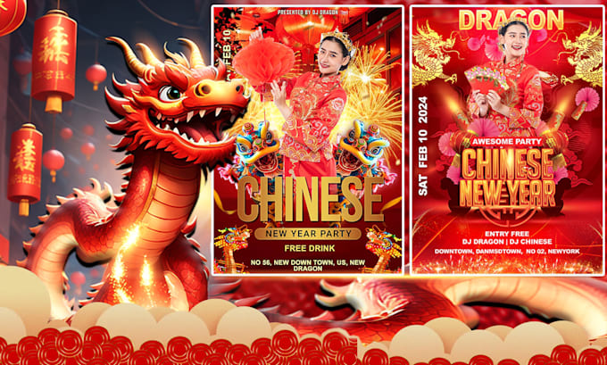 design a chinese new year flyer