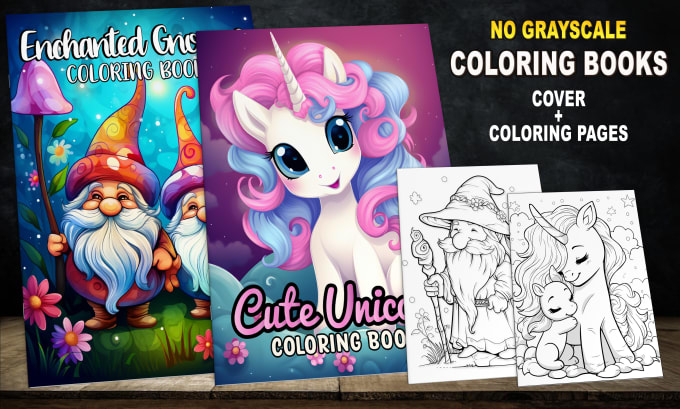 create coloring book for children and adults for kdp and etsy