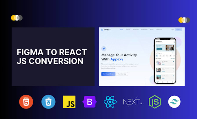 Do professional figma to react js conversion by Shakersarwar | Fiverr