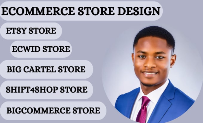I will design bigcommerce store, big cartel shift4shop ecwid and etsy store