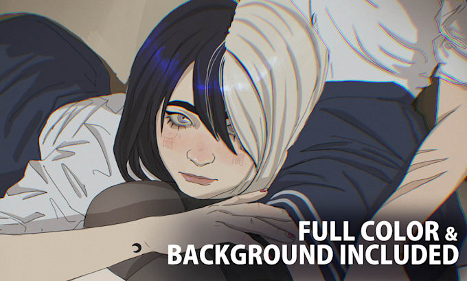 Draw modern anime portraits or detailed fantasy story scenes by ...