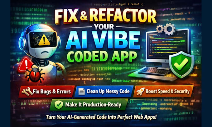 fix, debug, and refactor your ai vibe coded web application
