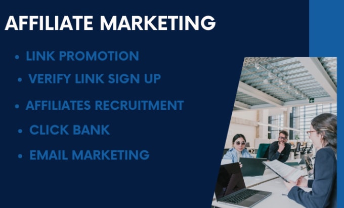 I will do sales funnel, email marketing, affiliate link, click bank and landing page