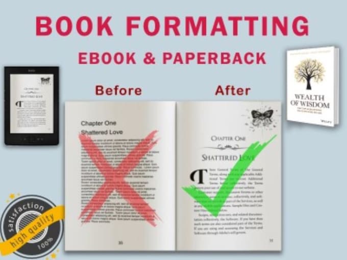 Do your book formatting, paperback layout design, kdp ebook kindle ...
