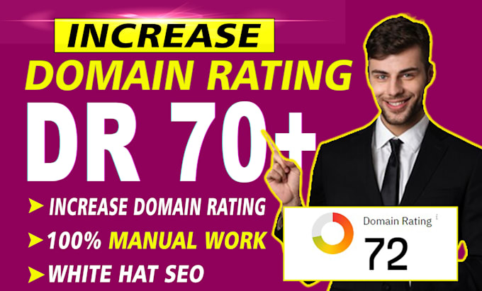 increase ahrefs domain rating dr 70 using high authority SEO backlinks